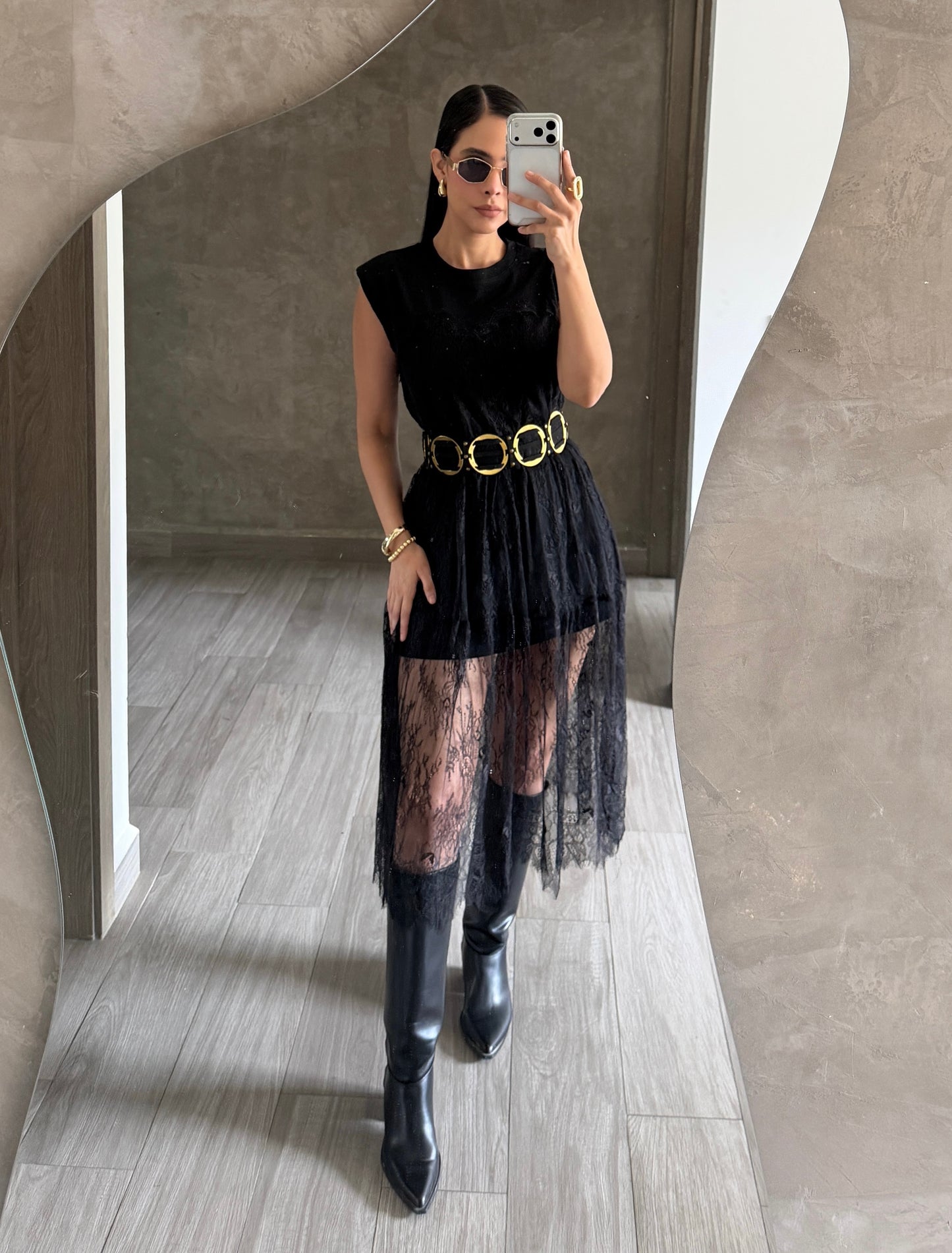 Vestido Encaje Negro