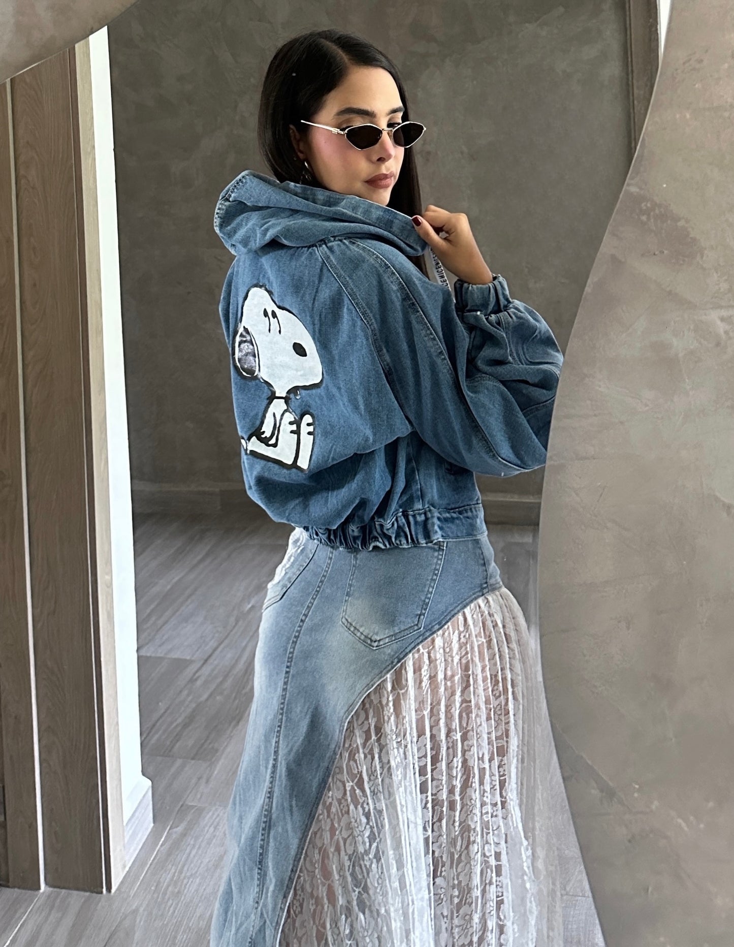 Chamarra Denim Snoopy