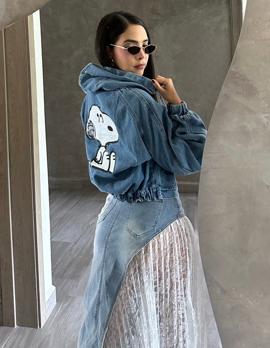 Chamarra Denim Snoopy
