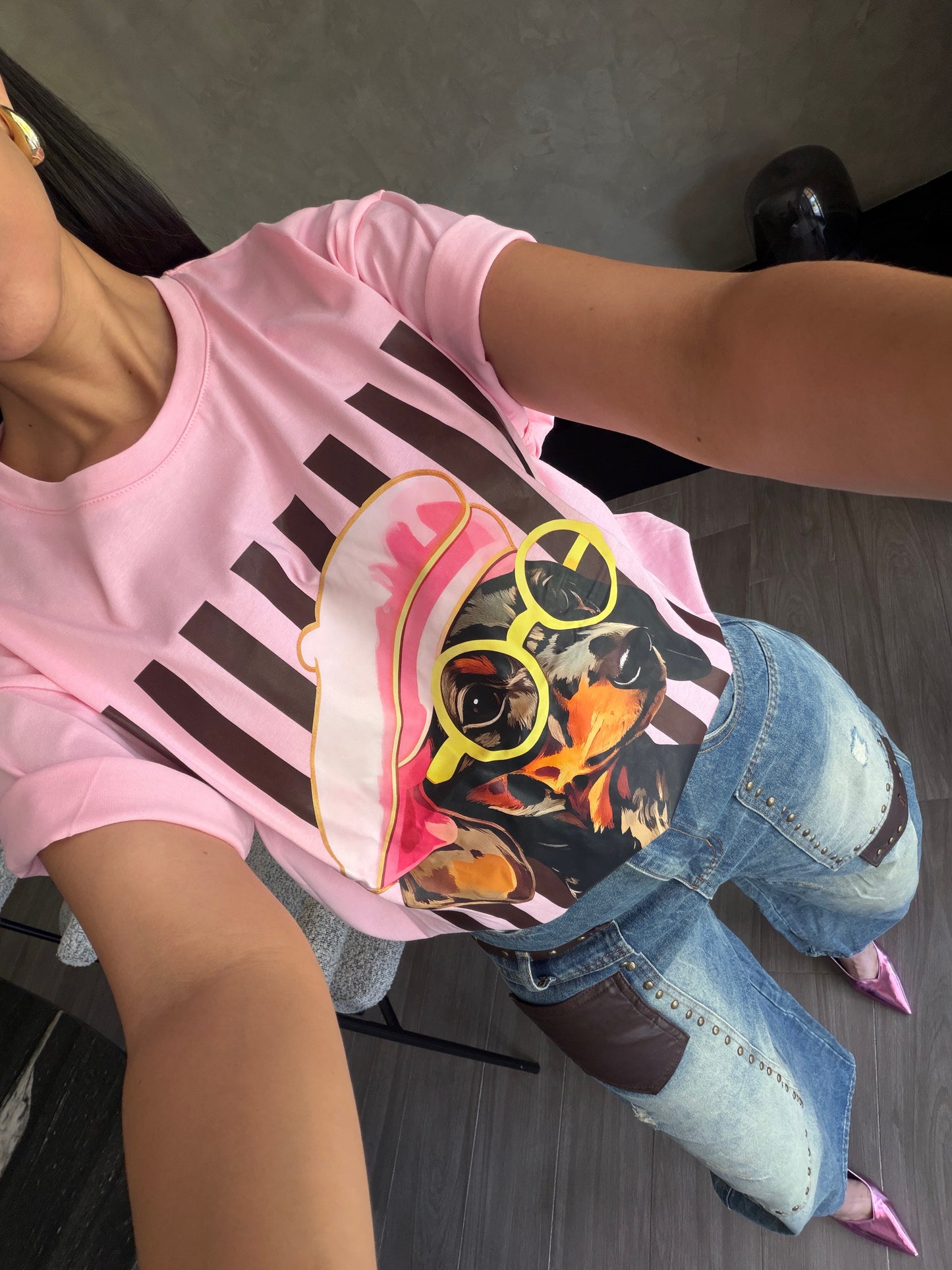 Playera Dog Pink