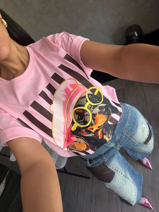 Playera Dog Pink