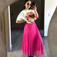 Falda Midi Rosa