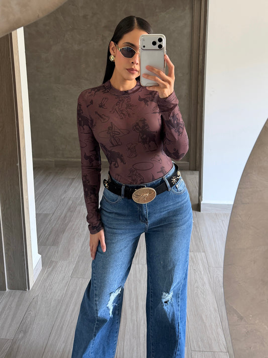 Blusa Mesh Rodeo