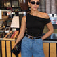 Blusa Shoulder Negra