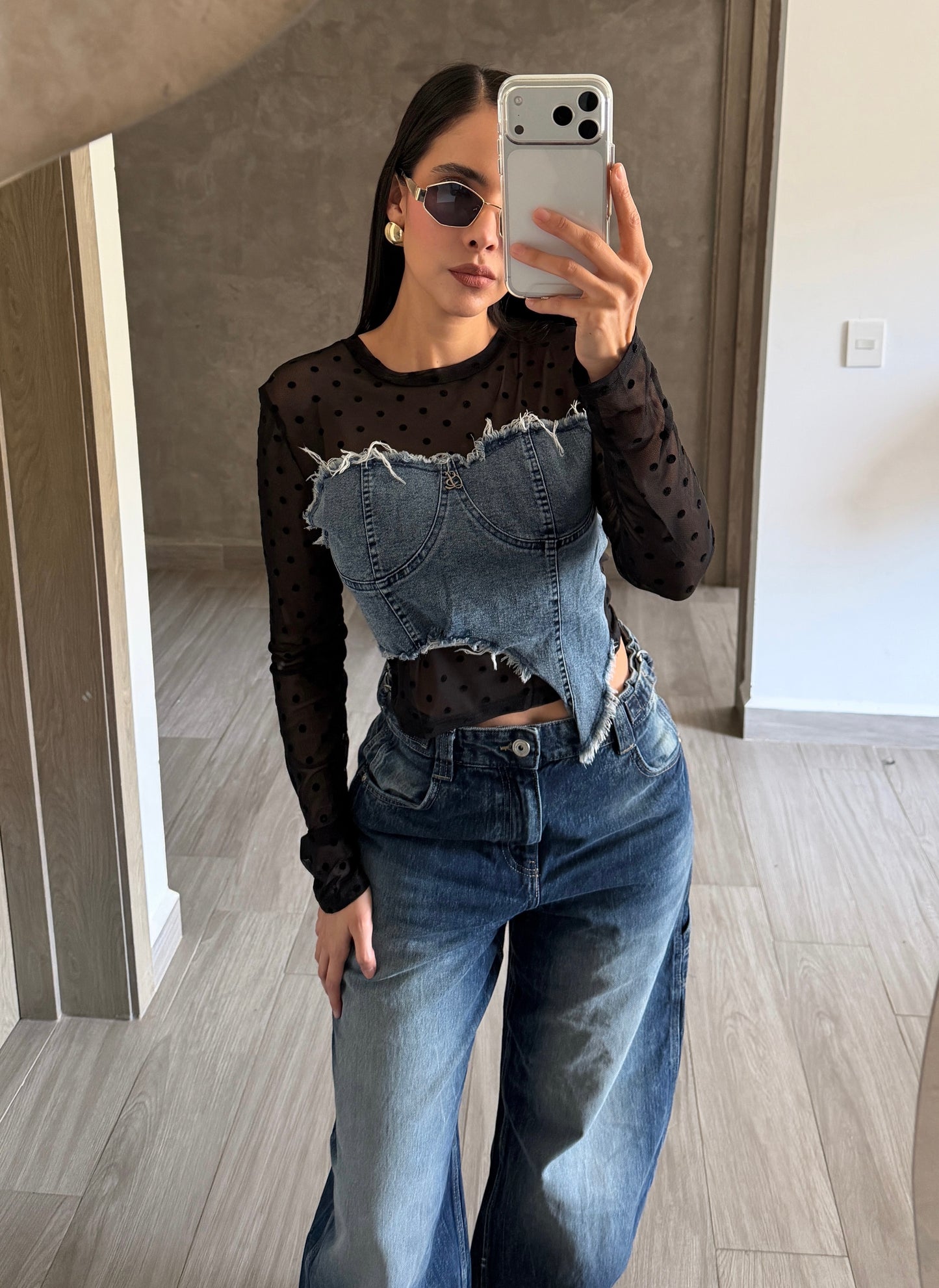 Blusa Mesh Con Top