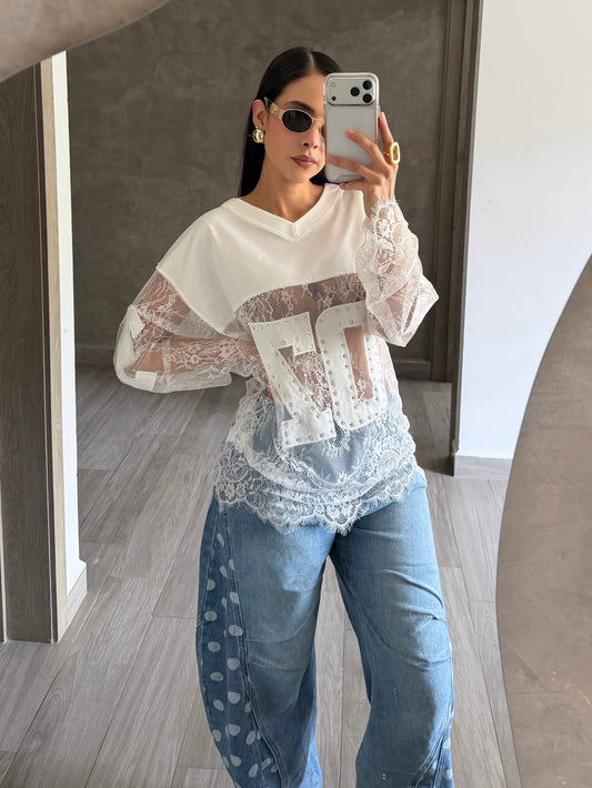 Blusa Encaje Número