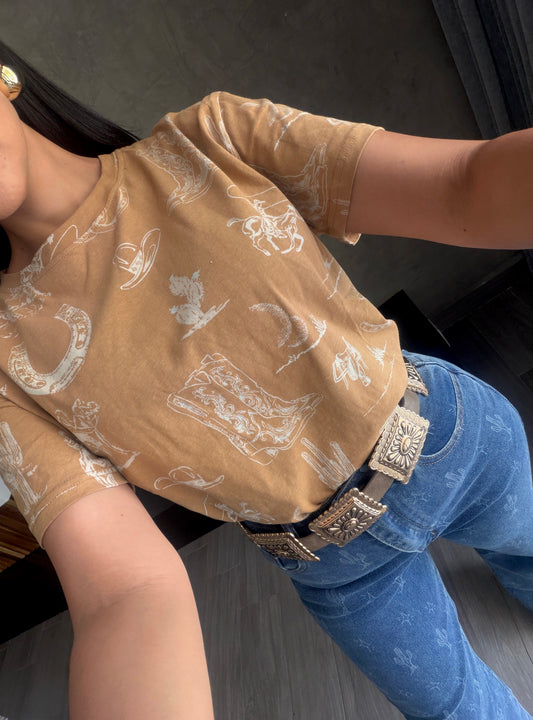 Playera Beige Rodeo