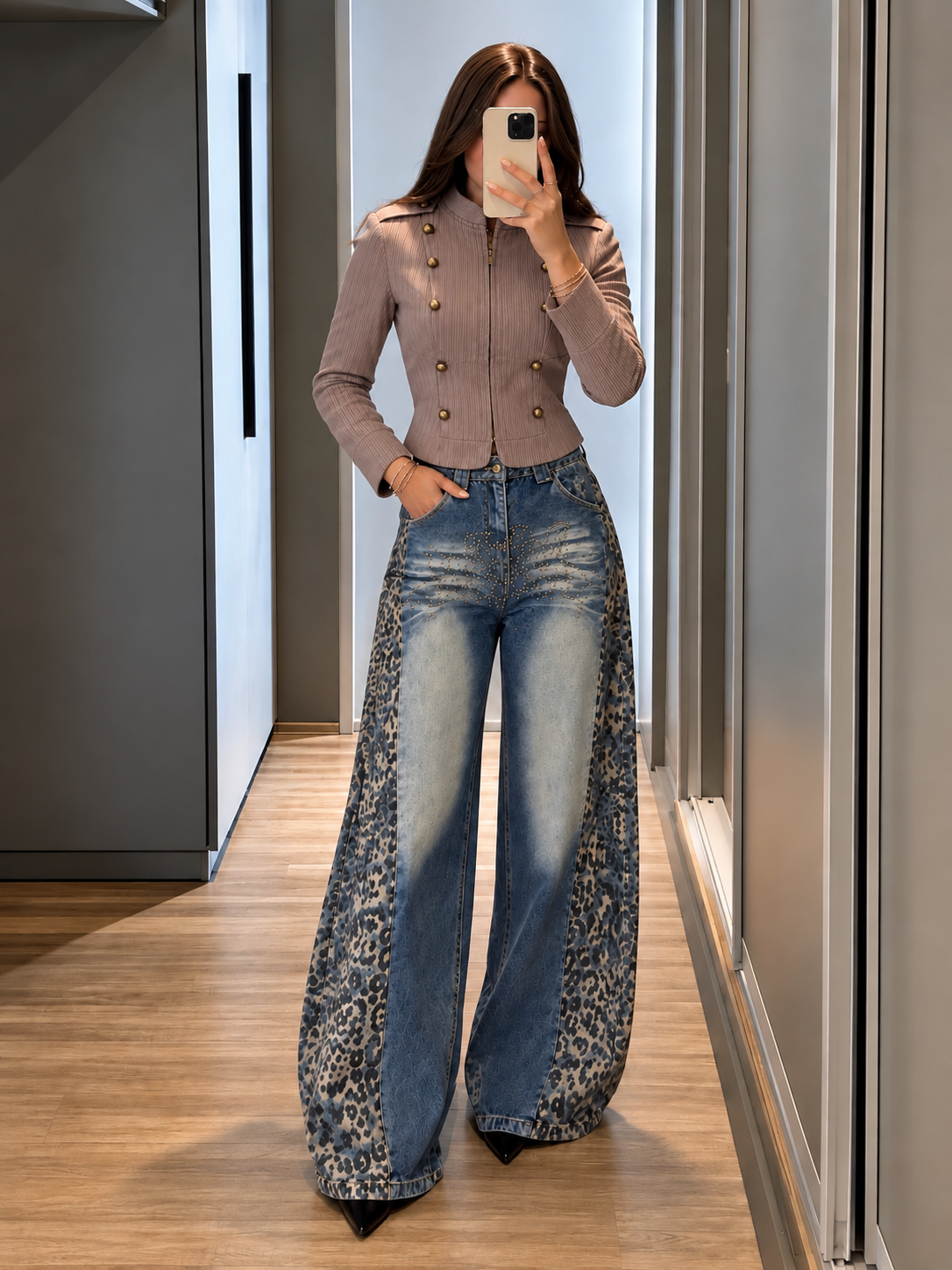 Jeans Combinado Print