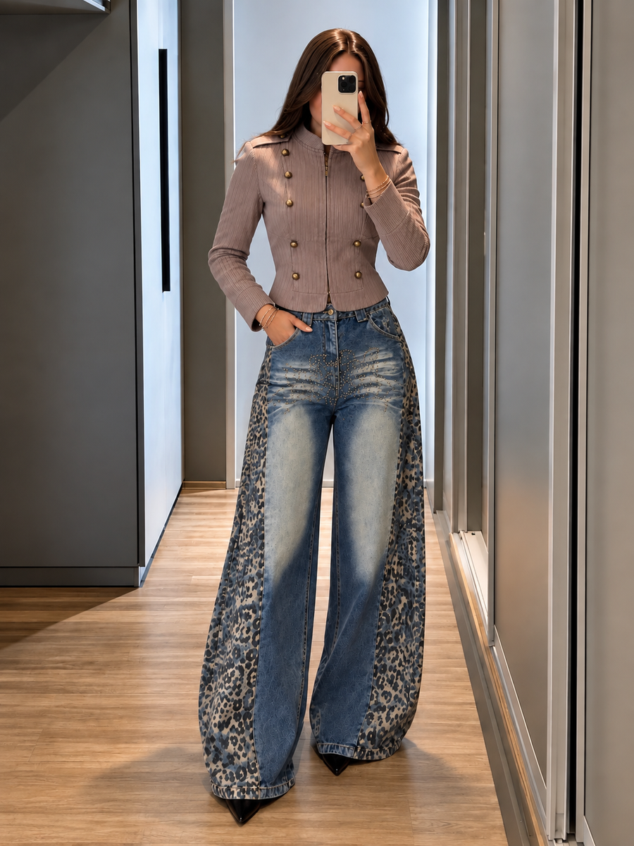 Jeans Combinado Print