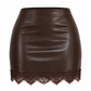 Falda Polipiel Café
