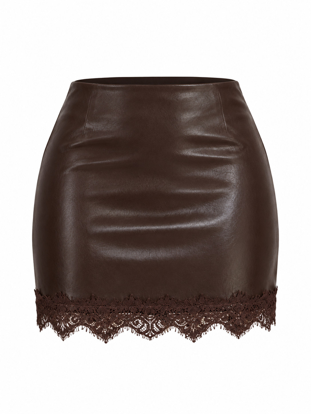 Falda Polipiel Café