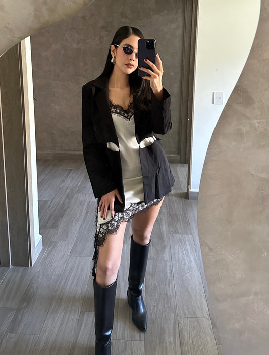 Black Blazer with Slits