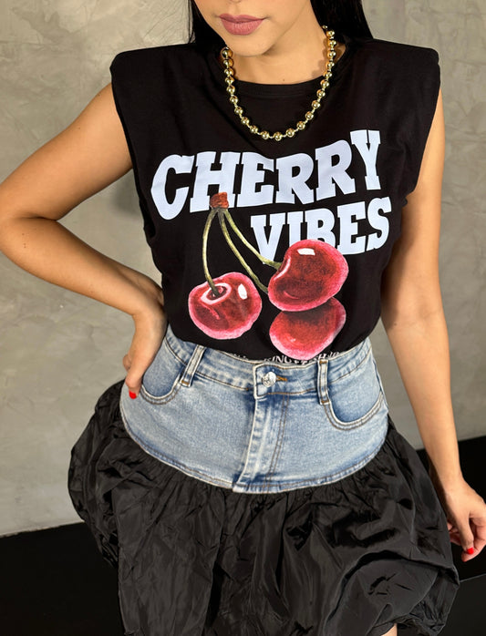 Blusa Cherry Vibes