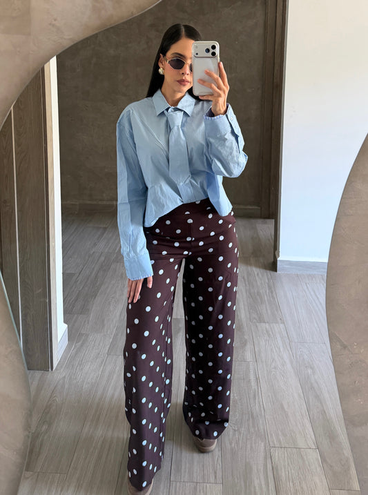 Pantalón Polka Café