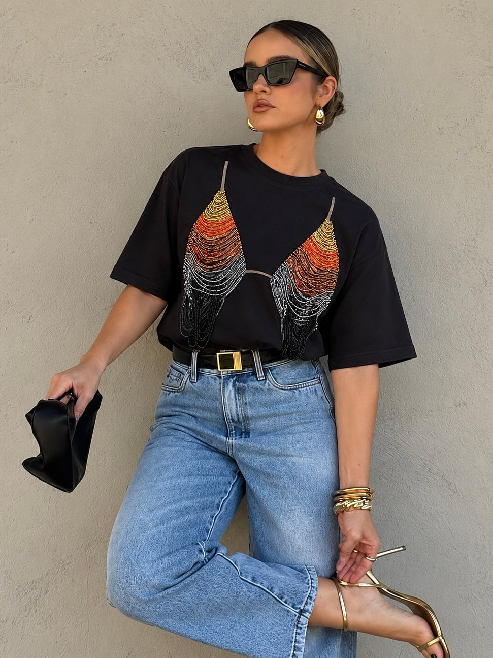 Playera Negra Top