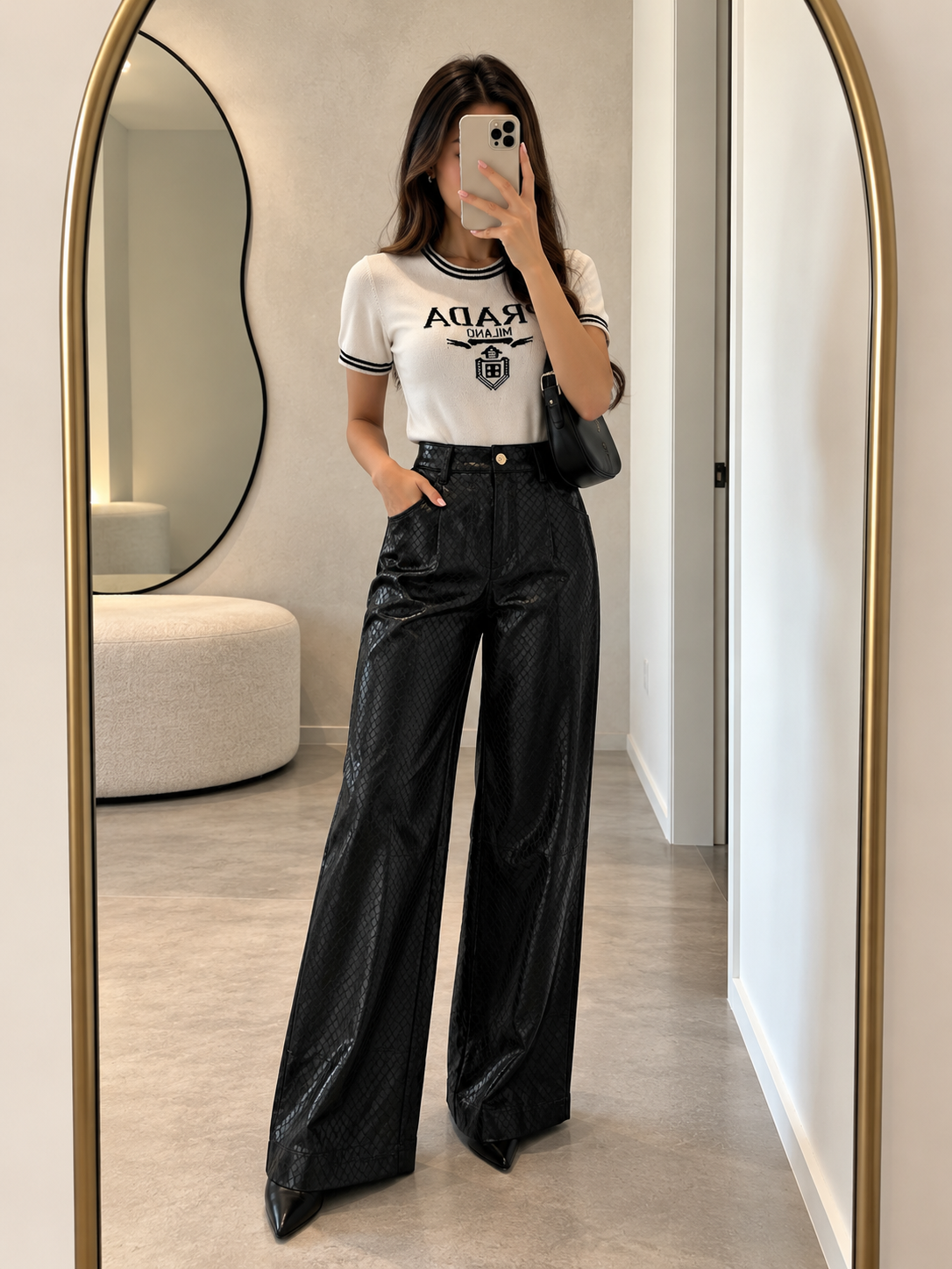 Pantalón Polipiel Negro