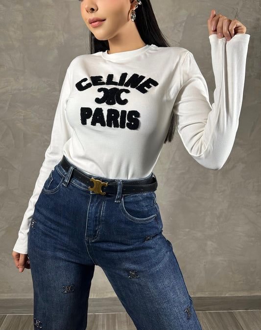 Blusas Celine Blanca