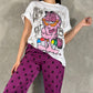 Playera Garfield Morado