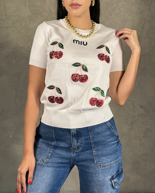 Blusa Miu Cerezas