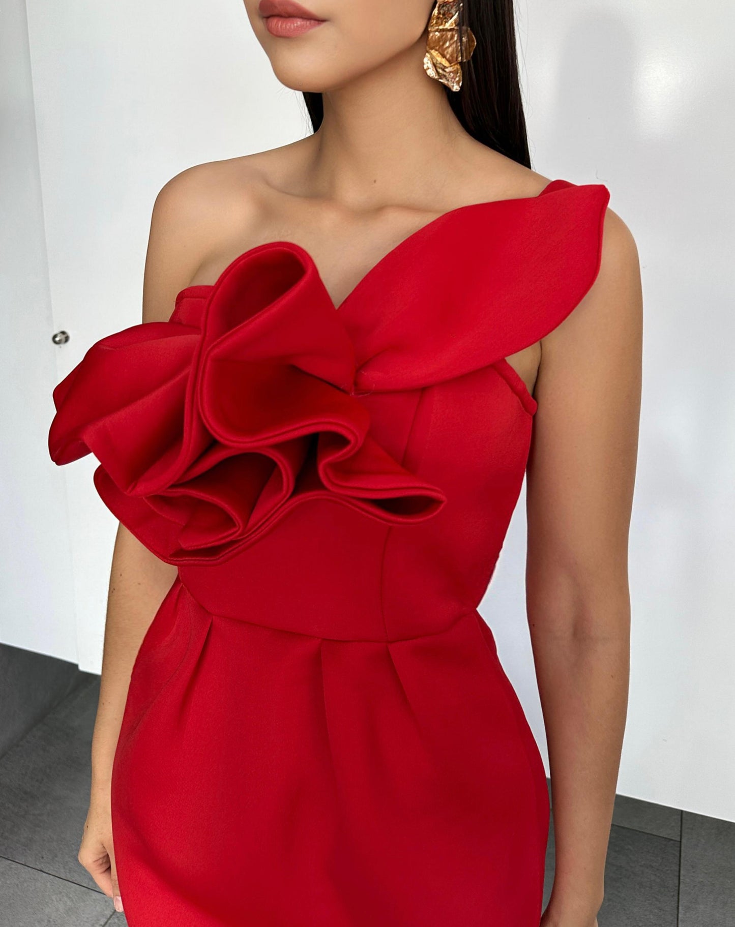 Vestido Flor Rojo
